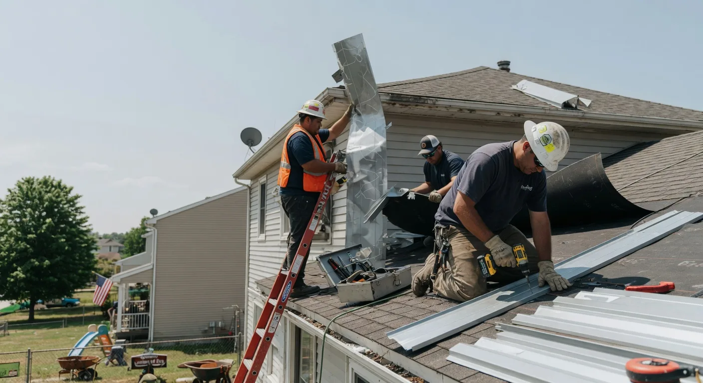 Storm Damage Metal Roof Repair in Sheridan, NY